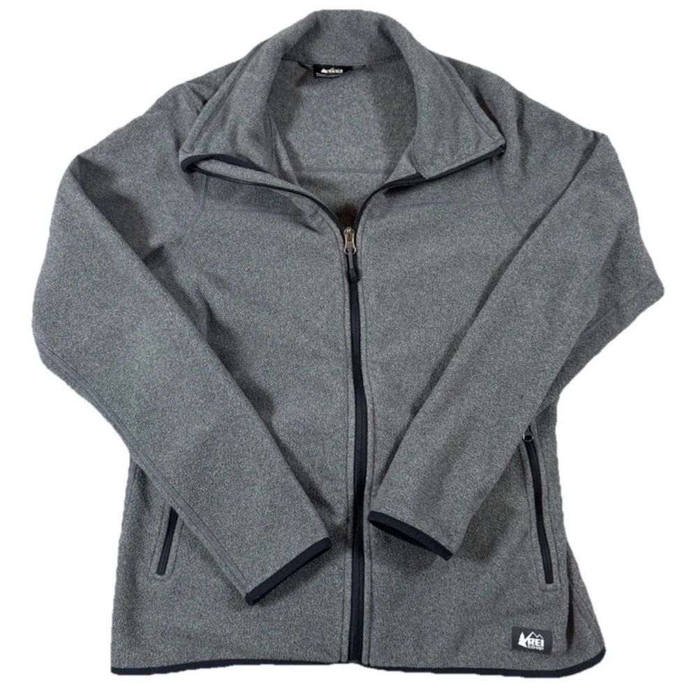 REI Co-op Women's Gray Fleece Full Zip Activewear Jacket Small